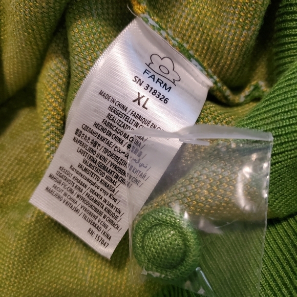 NWT Farm Rio Foliage Sketch Knit Cardigan Size XL, Ret. $195, colorful - Picture 9 of 16